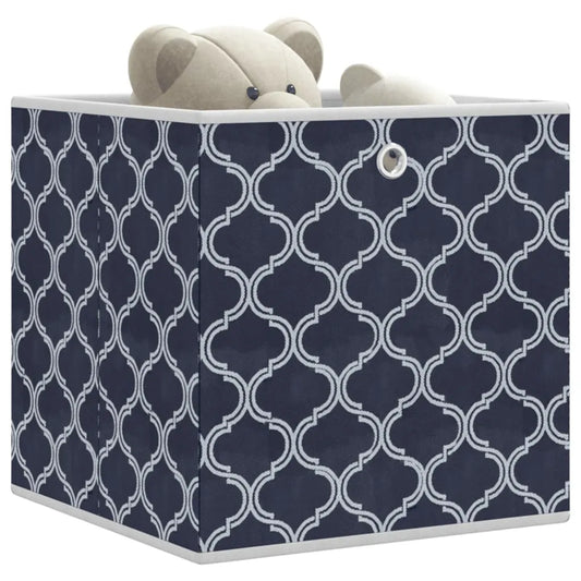 Foldable Storage Boxes 4 pcs Blue 32x32x32 cm Non-woven Fabric