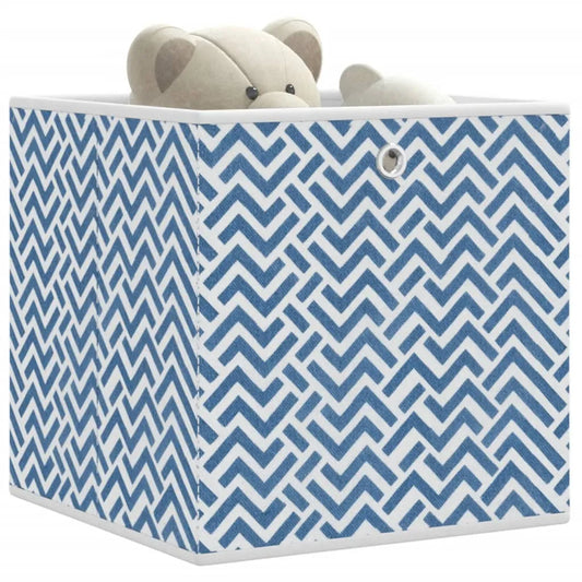 Foldable Storage Boxes 4 pcs Blue 32x32x32 cm Non-woven Fabric