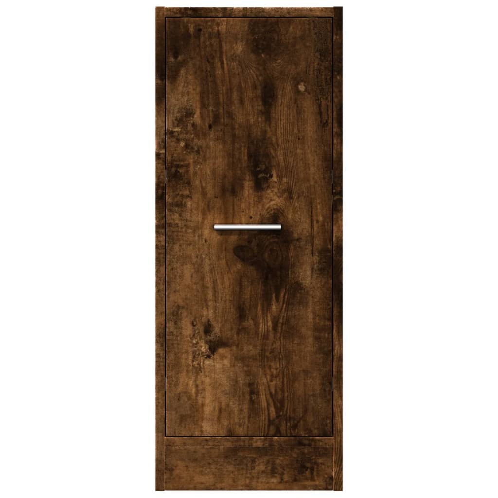 Apothecary Cabinet Smoked Oak 30x41x77.5 cm Engineered Wood