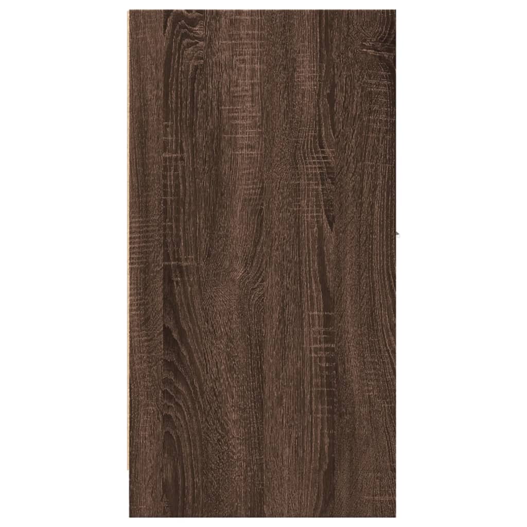 Apothecary Cabinet Brown Oak 30x41x77.5 cm Engineered Wood