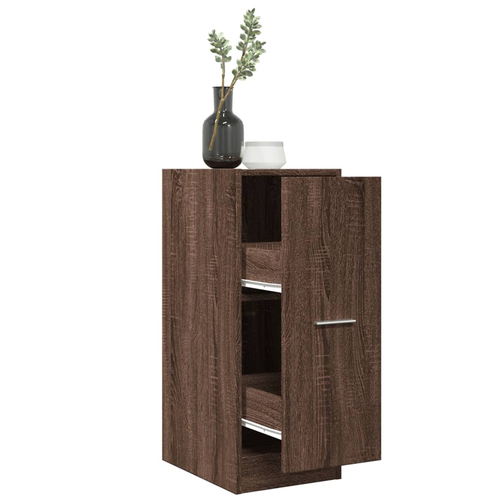 Apothecary Cabinet Brown Oak 30x41x77.5 cm Engineered Wood