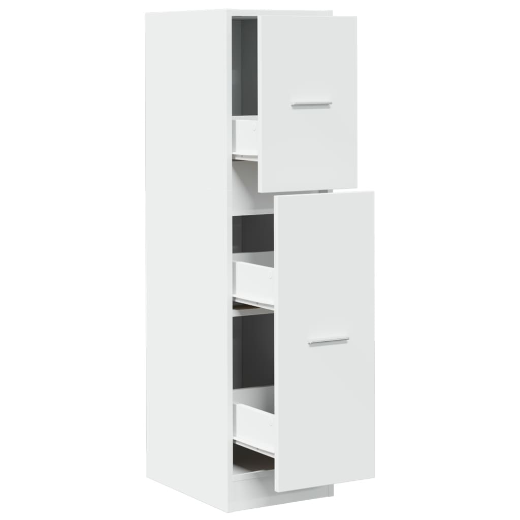 Apothecary Cabinet White 30x41x118 cm Engineered Wood