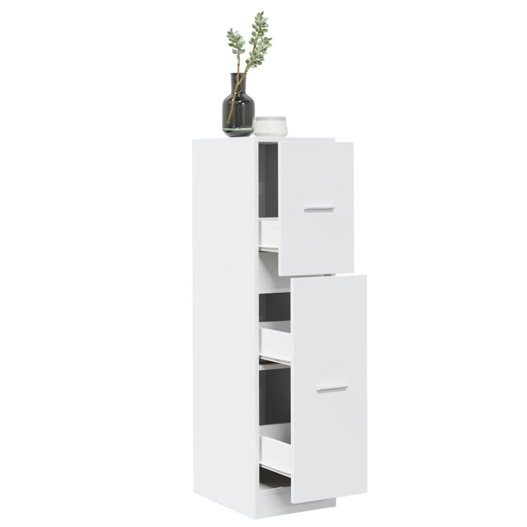 Apothecary Cabinet White 30x41x118 cm Engineered Wood