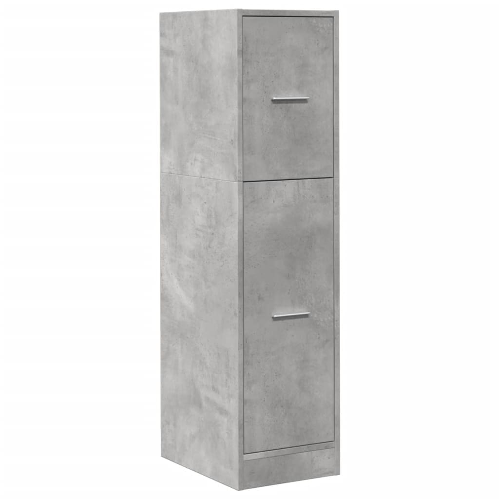 Apothecary Cabinet Concrete Grey 30x41x118 cm Engineered Wood