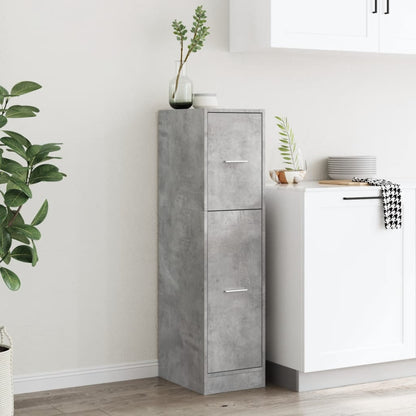 Apothecary Cabinet Concrete Grey 30x41x118 cm Engineered Wood