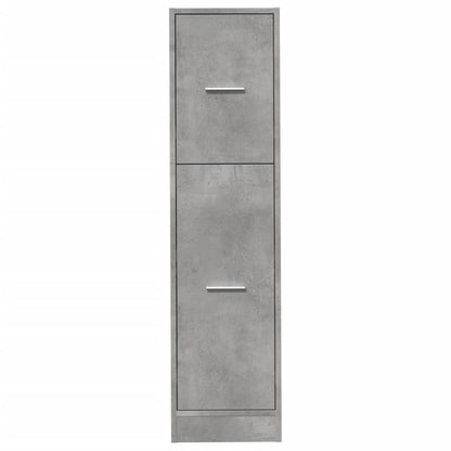 Apothecary Cabinet Concrete Grey 30x41x118 cm Engineered Wood