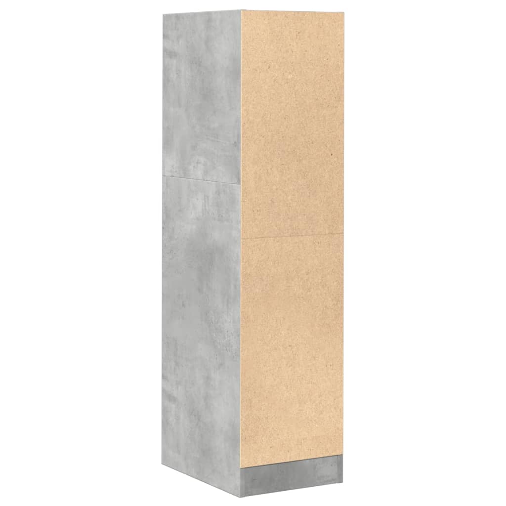 Apothecary Cabinet Concrete Grey 30x41x118 cm Engineered Wood