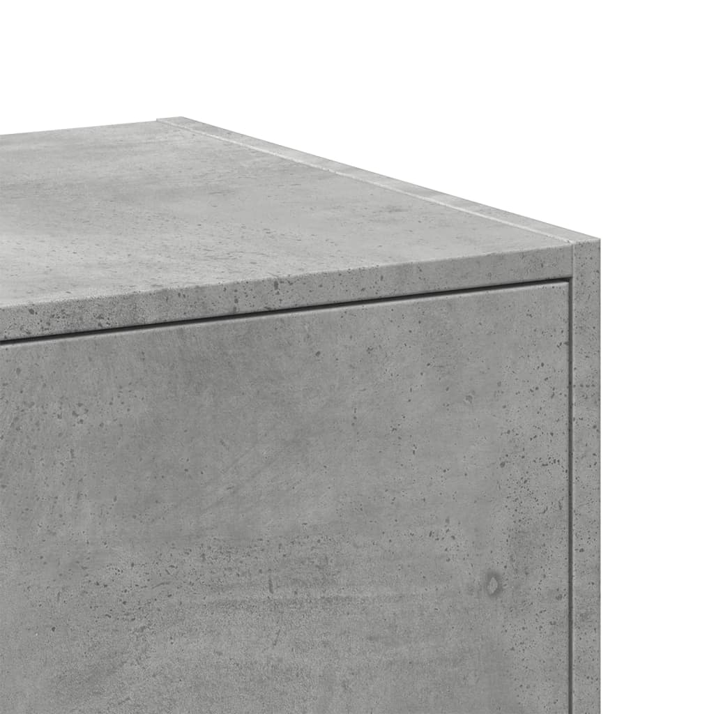 Apothecary Cabinet Concrete Grey 30x41x118 cm Engineered Wood