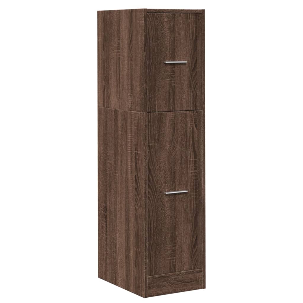 Apothecary Cabinet Brown Oak 30x41x118 cm Engineered Wood