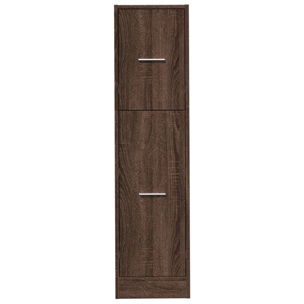 Apothecary Cabinet Brown Oak 30x41x118 cm Engineered Wood