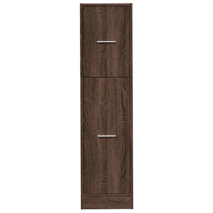 Apothecary Cabinet Brown Oak 30x41x118 cm Engineered Wood