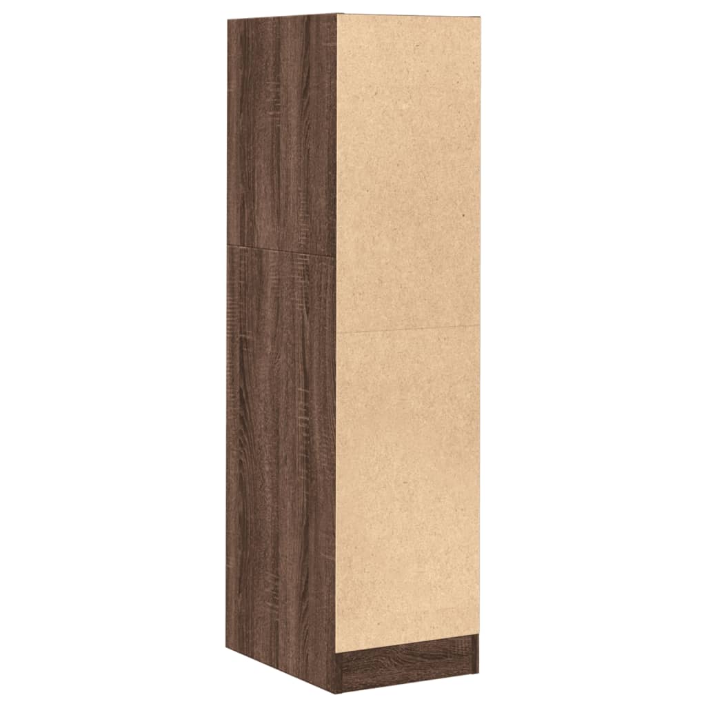 Apothecary Cabinet Brown Oak 30x41x118 cm Engineered Wood