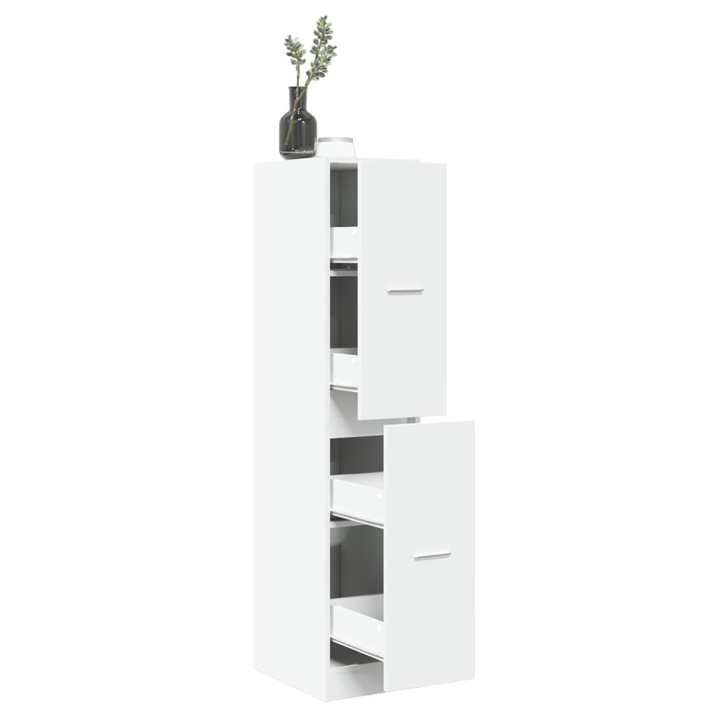 Apothecary Cabinet White 30x41x144.5 cm Engineered Wood