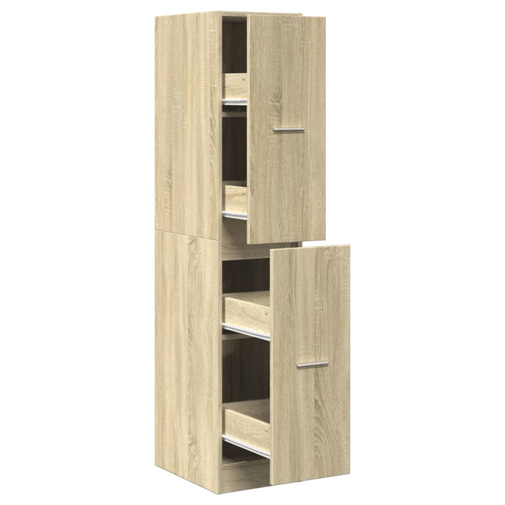 Apothecary Cabinet Sonoma Oak 30x41x144.5 cm Engineered Wood