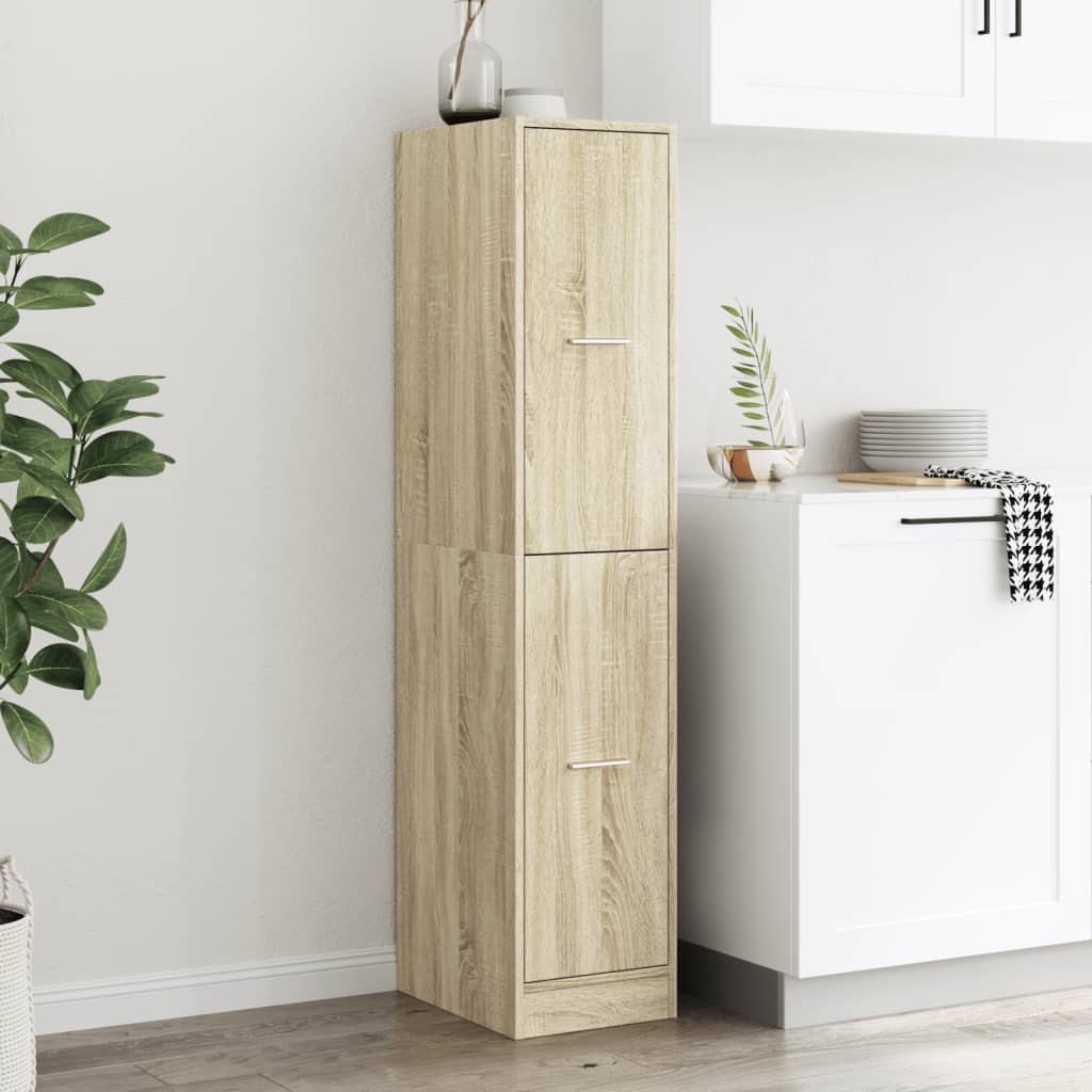 Apothecary Cabinet Sonoma Oak 30x41x144.5 cm Engineered Wood