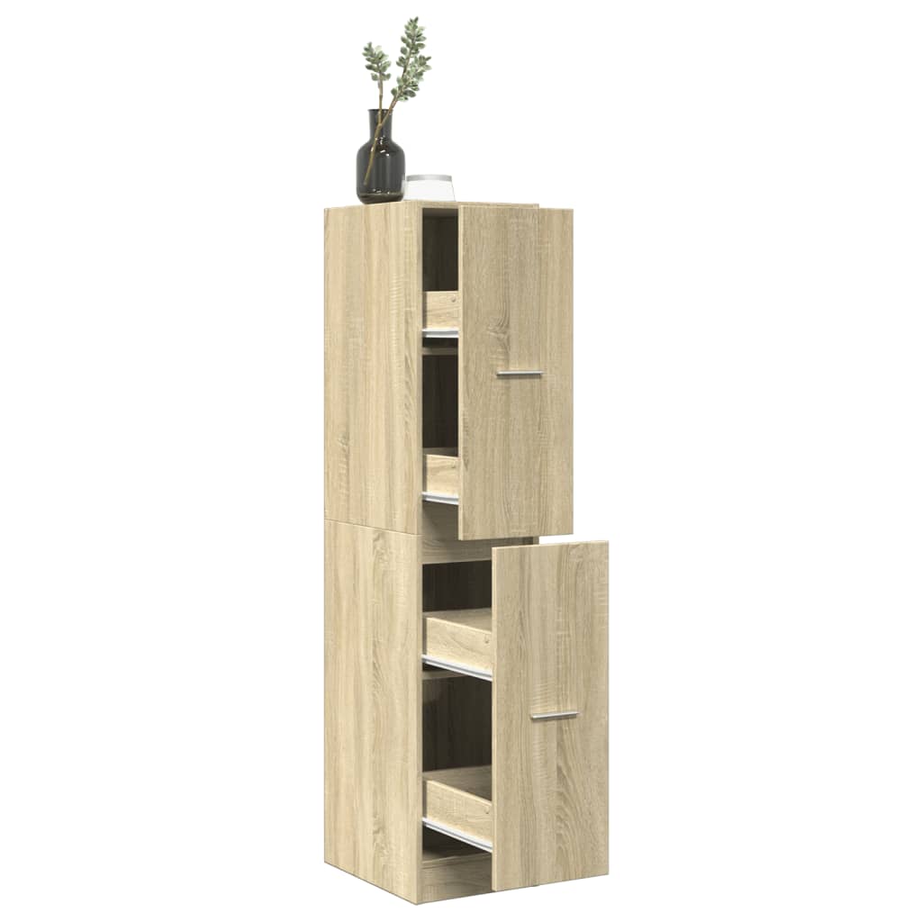 Apothecary Cabinet Sonoma Oak 30x41x144.5 cm Engineered Wood