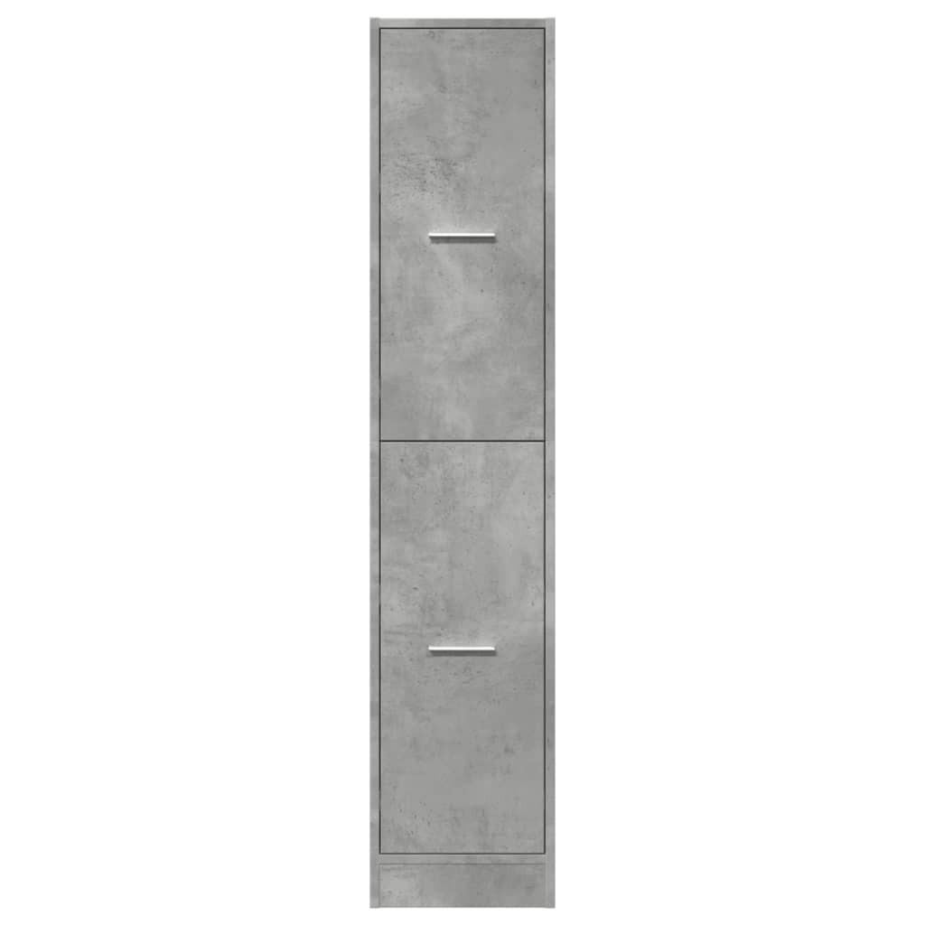 Apothecary Cabinet Concrete Grey 30x41x144.5 cm Engineered Wood