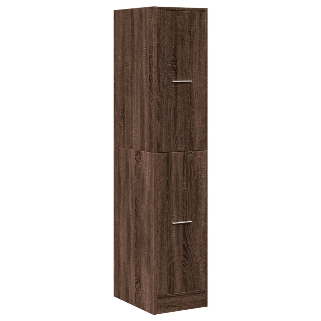 Apothecary Cabinet Brown Oak 30x41x144.5 cm Engineered Wood