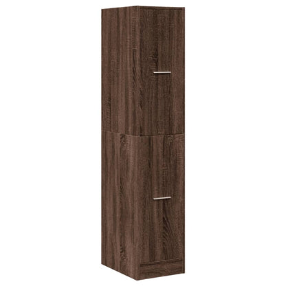 Apothecary Cabinet Brown Oak 30x41x144.5 cm Engineered Wood