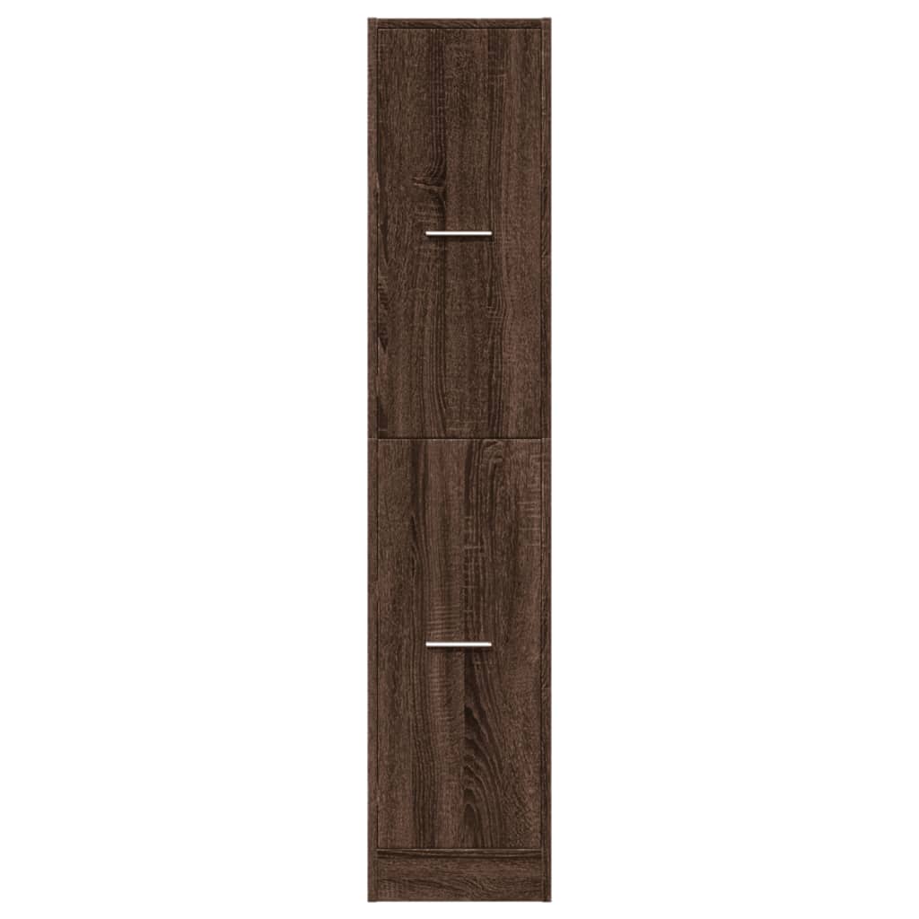 Apothecary Cabinet Brown Oak 30x41x144.5 cm Engineered Wood