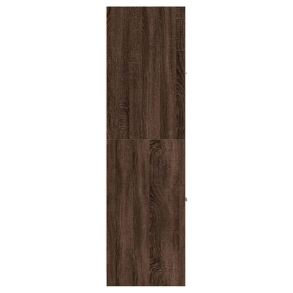 Apothecary Cabinet Brown Oak 30x41x144.5 cm Engineered Wood