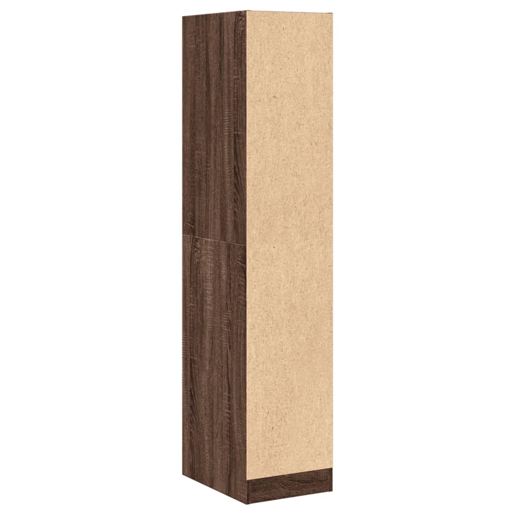 Apothecary Cabinet Brown Oak 30x41x144.5 cm Engineered Wood