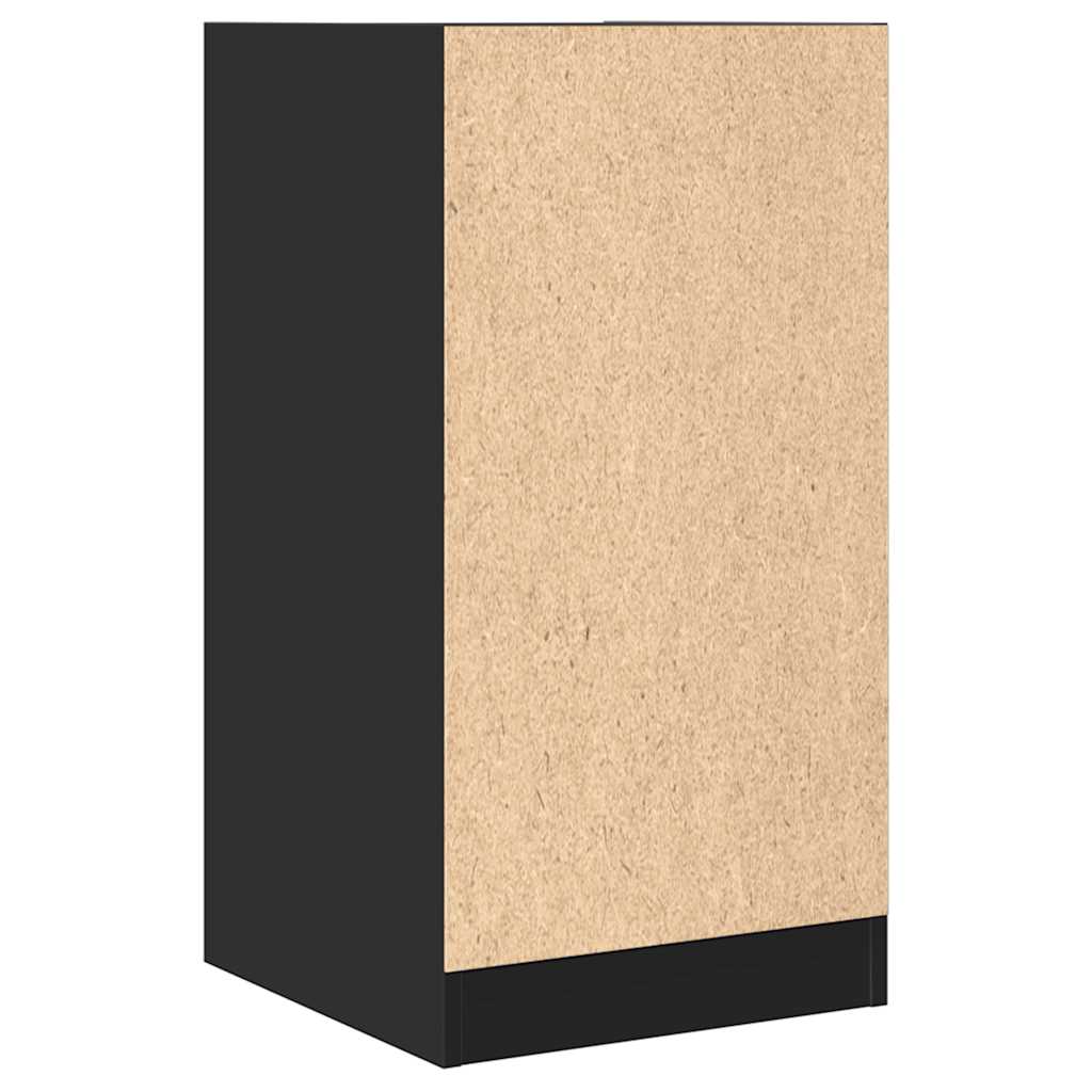 Apothecary Cabinet Black 40x41x77.5 cm Engineered Wood