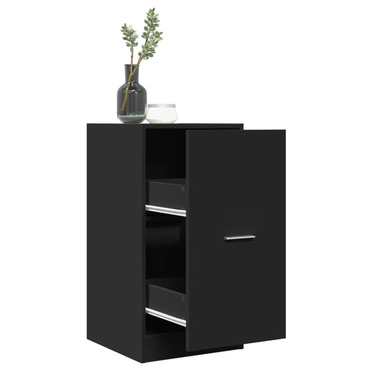 Apothecary Cabinet Black 40x41x77.5 cm Engineered Wood