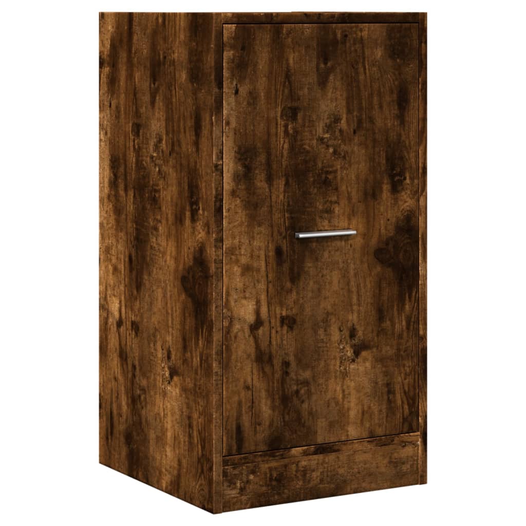 Apothecary Cabinet Smoked Oak 40x41x77.5 cm Engineered Wood