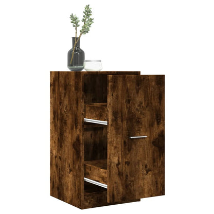 Apothecary Cabinet Smoked Oak 40x41x77.5 cm Engineered Wood