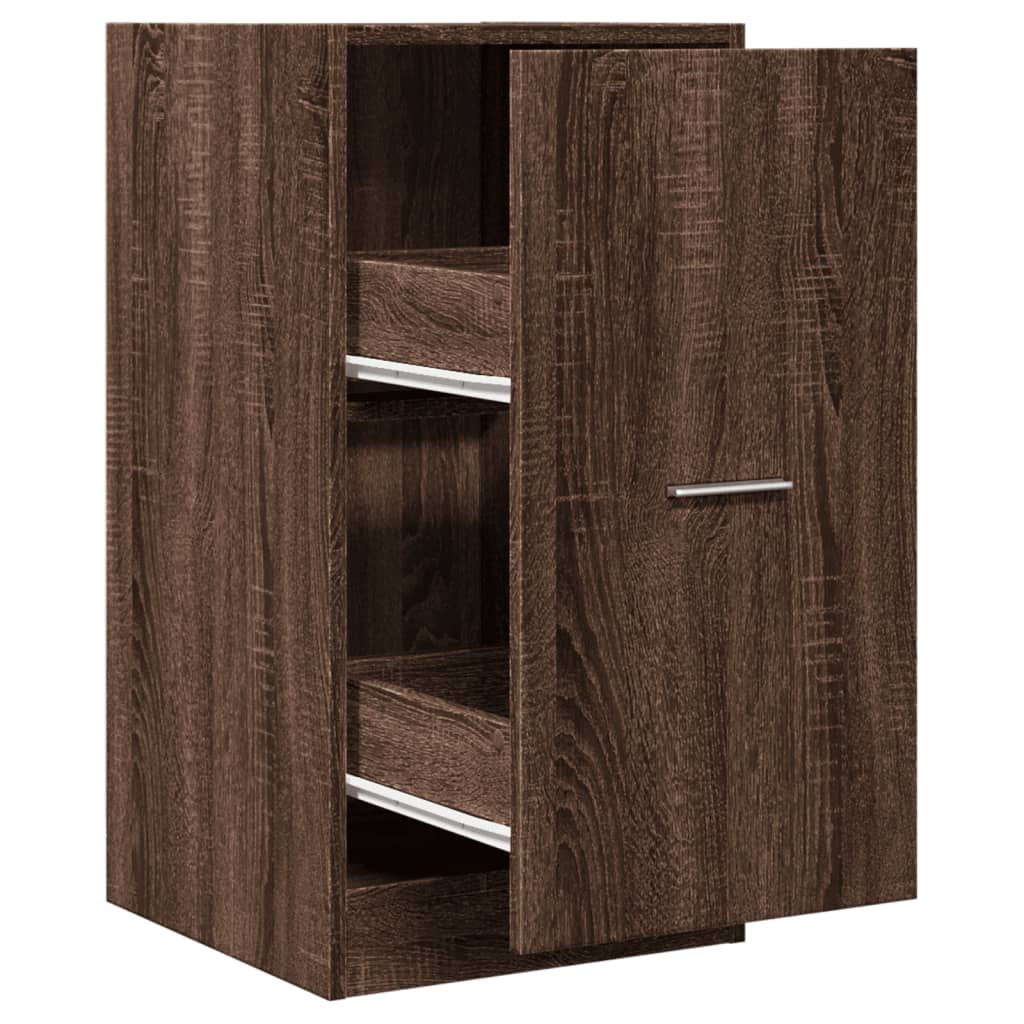 Apothecary Cabinet Brown Oak 40x41x77.5 cm Engineered Wood