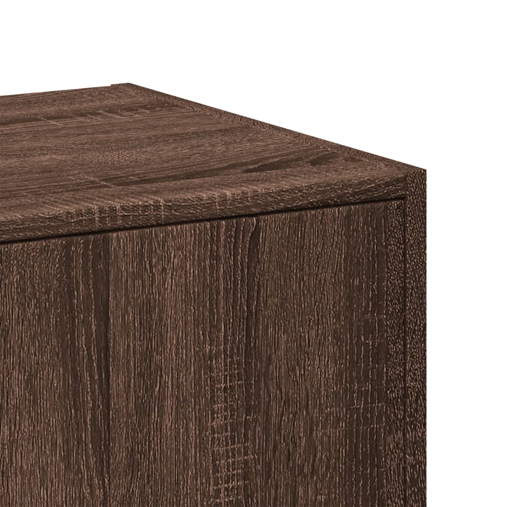 Apothecary Cabinet Brown Oak 40x41x77.5 cm Engineered Wood