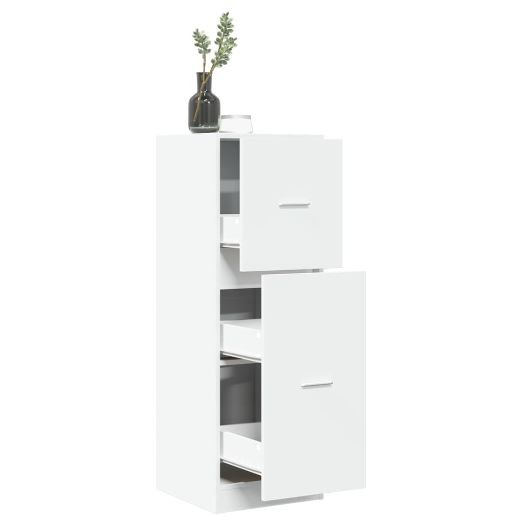 Apothecary Cabinet White 40x41x118 cm Engineered Wood