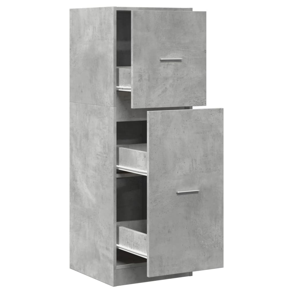 Apothecary Cabinet Concrete Grey 40x41x118 cm Engineered Wood