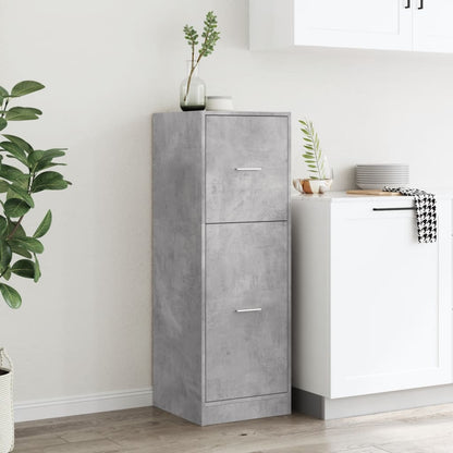 Apothecary Cabinet Concrete Grey 40x41x118 cm Engineered Wood