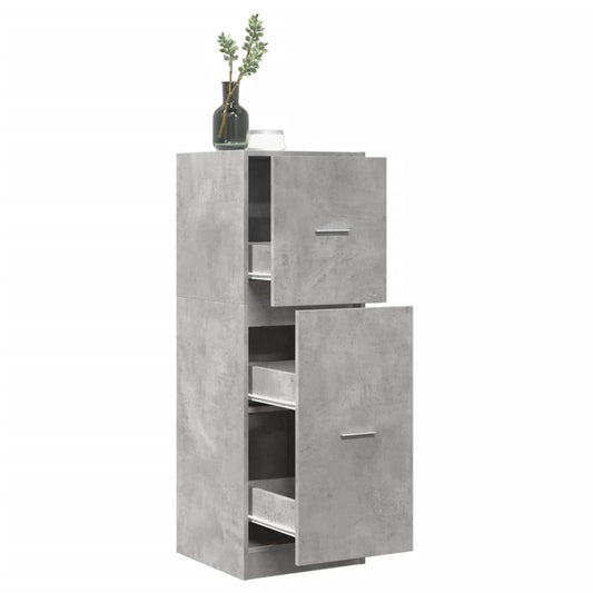 Apothecary Cabinet Concrete Grey 40x41x118 cm Engineered Wood