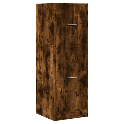 Apothecary Cabinet Smoked Oak 40x41x118 cm Engineered Wood