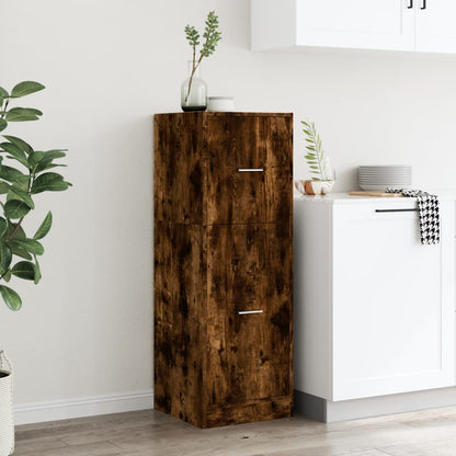 Apothecary Cabinet Smoked Oak 40x41x118 cm Engineered Wood