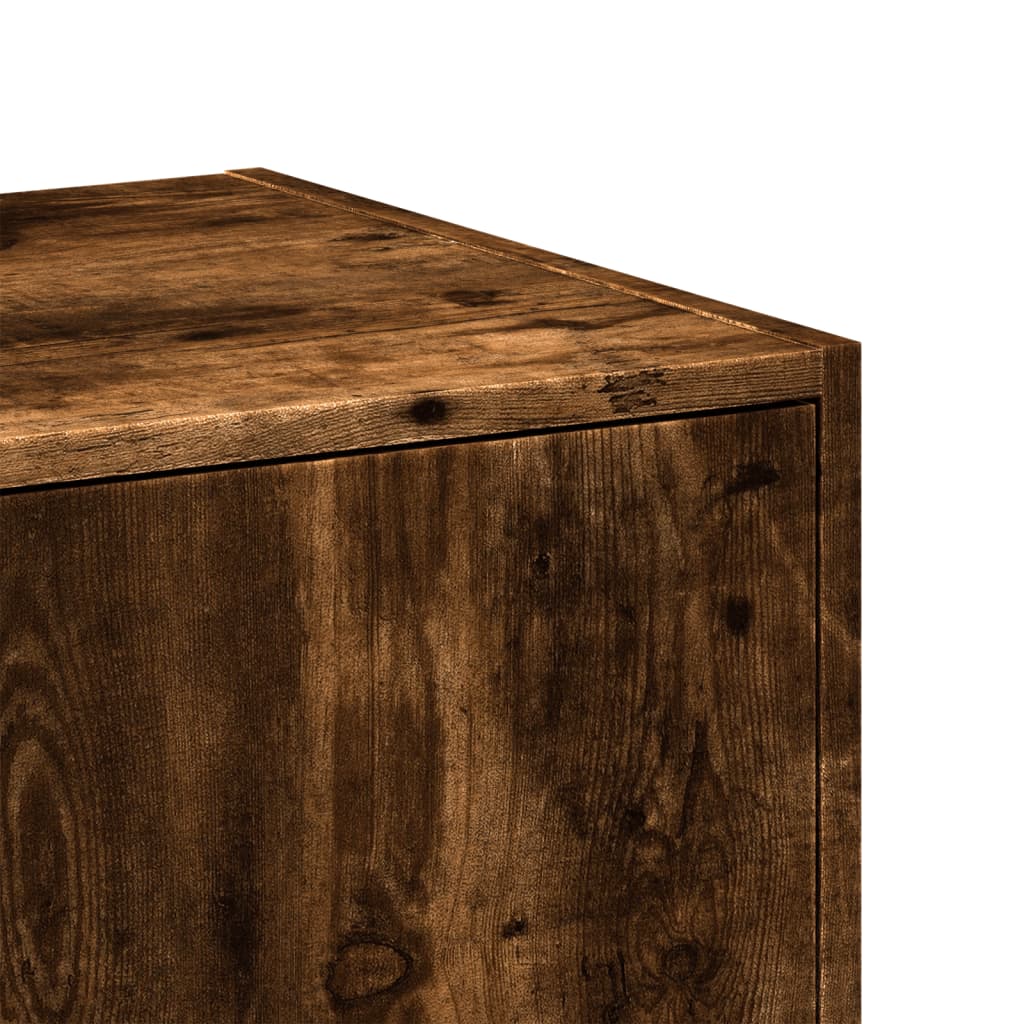 Apothecary Cabinet Smoked Oak 40x41x118 cm Engineered Wood