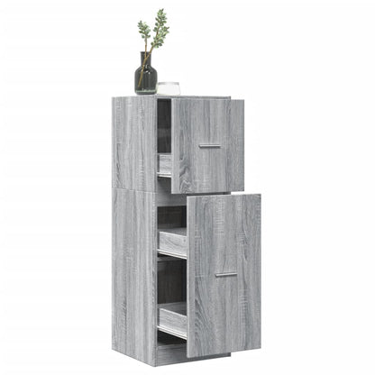 Apothecary Cabinet Grey Sonoma 40x41x118 cm Engineered Wood