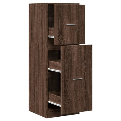 Apothecary Cabinet Brown Oak 40x41x118 cm Engineered Wood