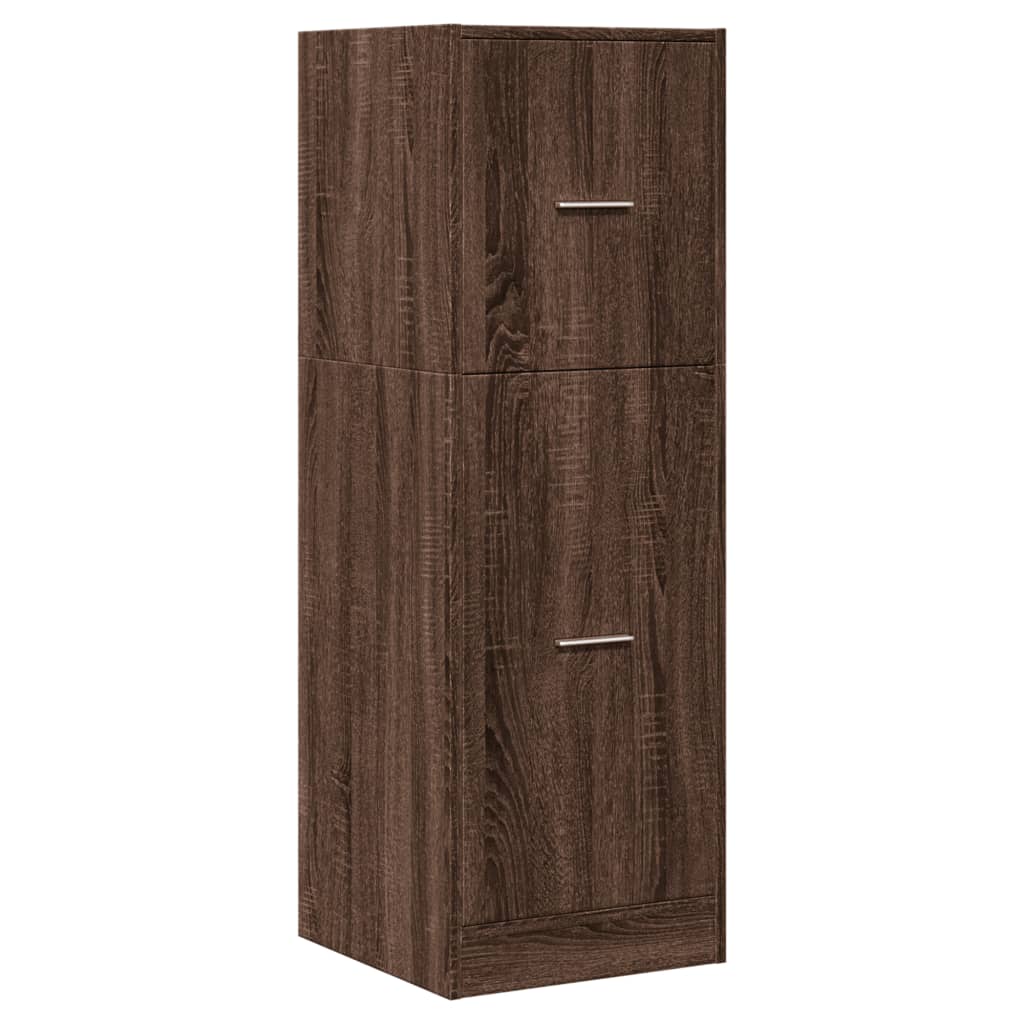 Apothecary Cabinet Brown Oak 40x41x118 cm Engineered Wood