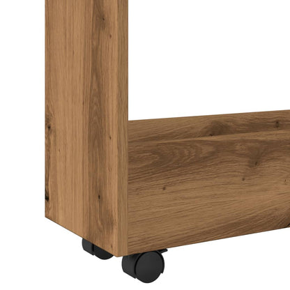 Narrow Storage Trolley 3 Tier Artisian Oak Engineered Wood