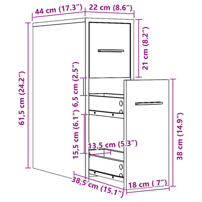 Narrow Bathroom Cupboard with Wheels White Engineered Wood