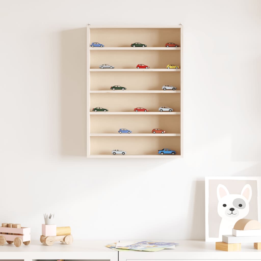 Wall Display Cabinet with 6 Shelves 40x8.5x55 cm