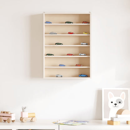 Wall Display Cabinet with 6 Shelves 40x8.5x55 cm