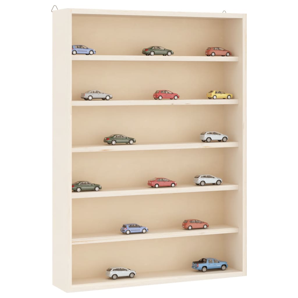 Wall Display Cabinet with 6 Shelves 40x8.5x55 cm