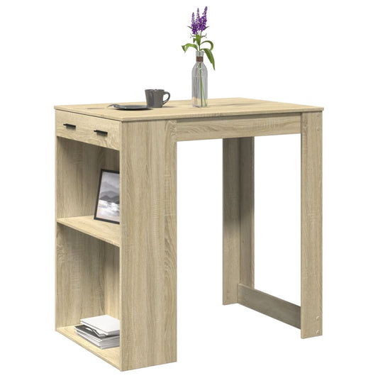 Bar Table Sonoma Oak 102x70x103.5 cm Engineered Wood