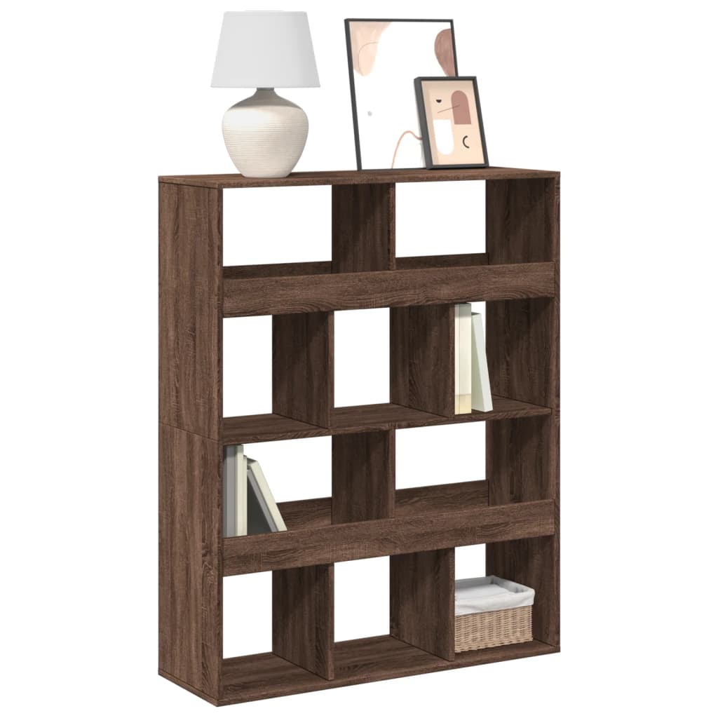 Bookcase Brown Oak 100x33x125.5 cm Engineered Wood