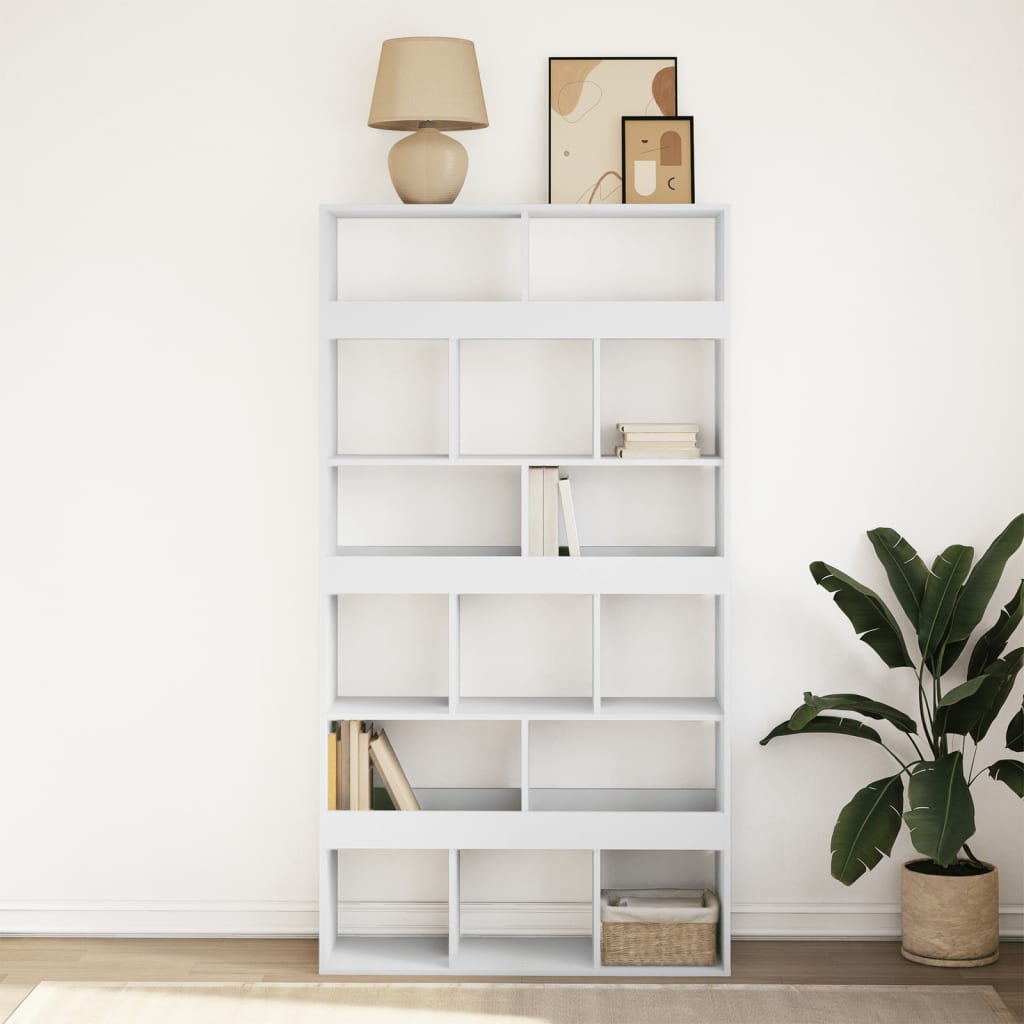 Bookcase White 100x33x187.5 cm Engineered Wood